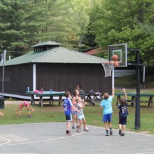 windridge campers playing basketball