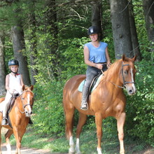 campers horseback riding