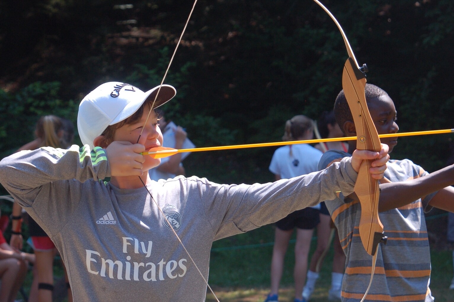 windridge camper practicing archery