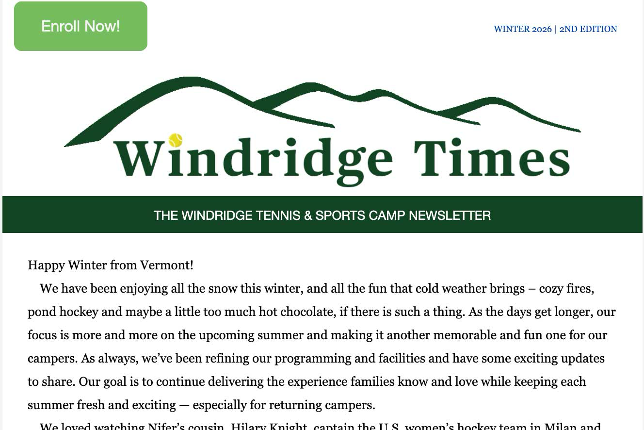 Windridge Newsletter