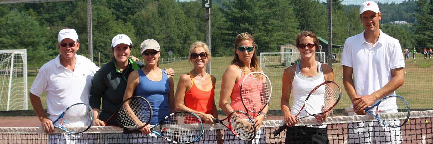 Adult group photo tennis camp